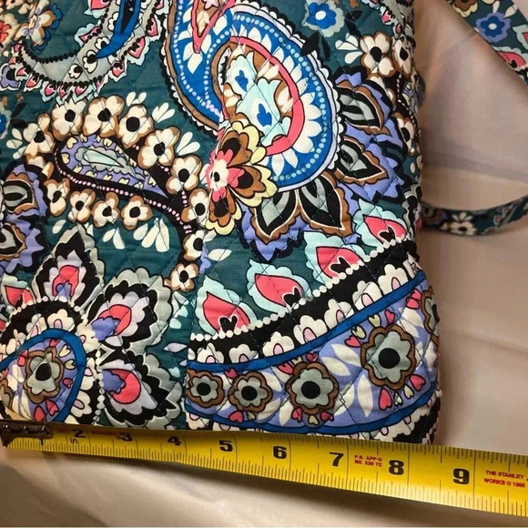 VERA BRADLEY XL OPEN WEEKENDER TOTE BAG BEACH TOTE PAISLEY PINK WHITE BLUE - Picture 13 of 16